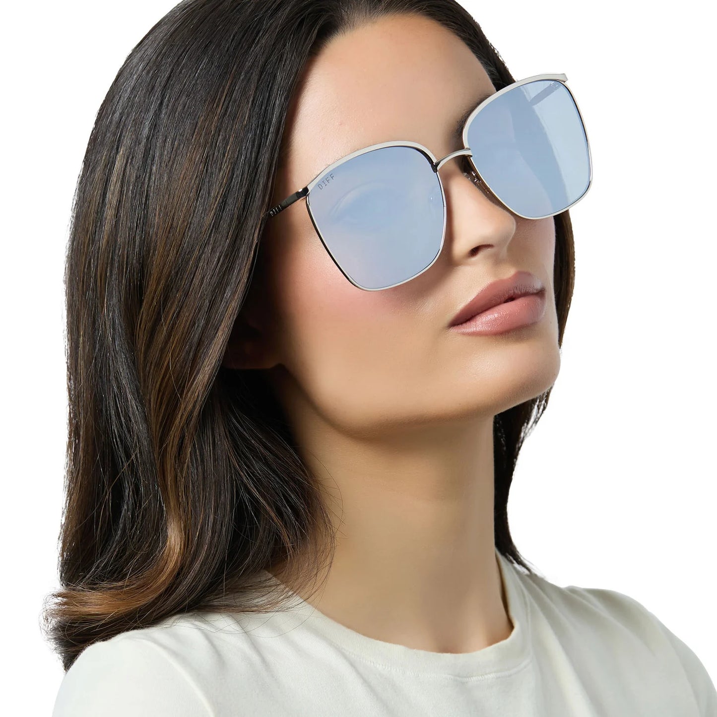 Vittoria Silver + Silver Mirror Sunglasses