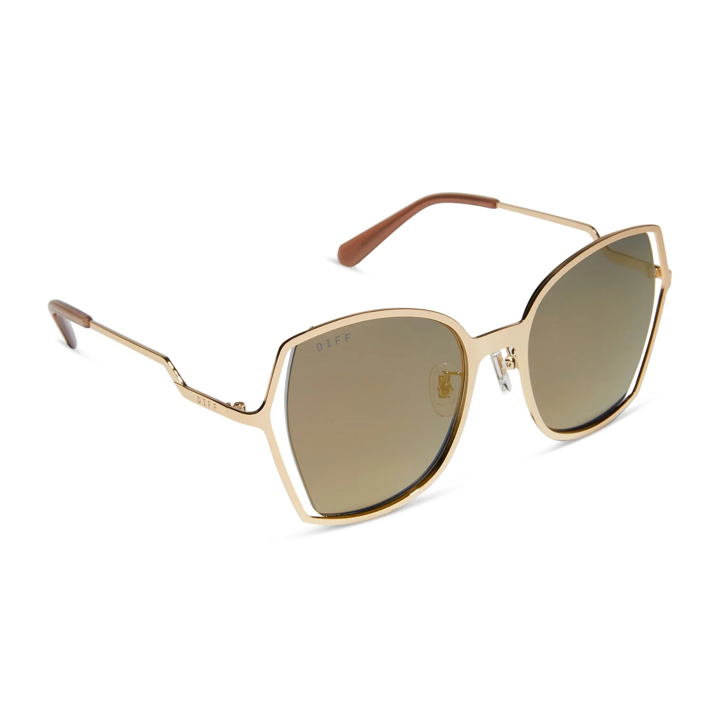 Donna III Gold + Gold Mirror Polarized Sunglasses