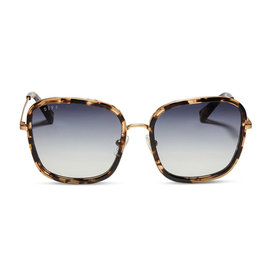 Genevive Espresso Tortoise + Grey Gradient Sunglasses