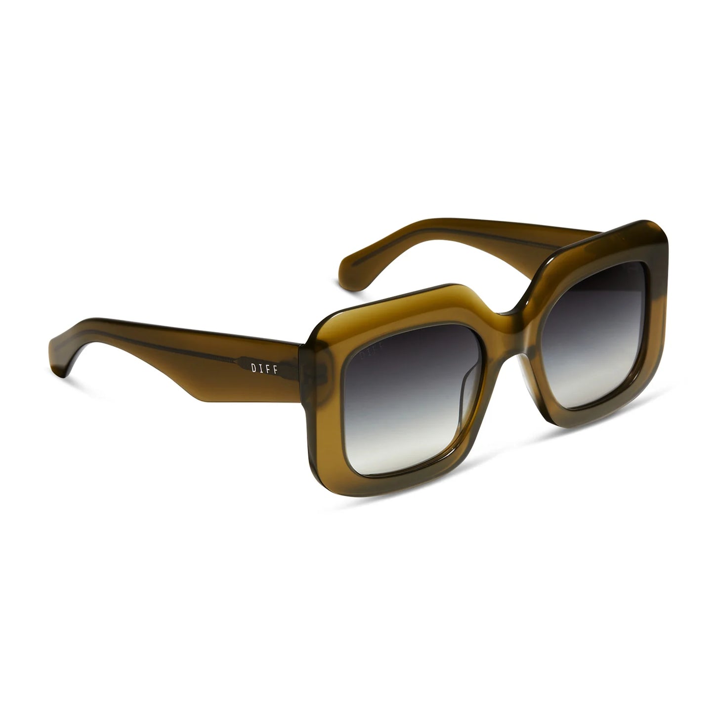 Giada Rich Olive Grey Gradient Sunglasses